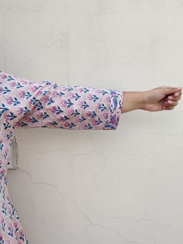 Petunia Hand Block Printed Culottes and Shrug Coordinated Set