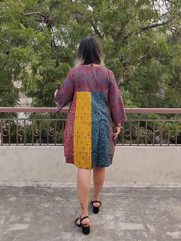 Riot of Colors : Ajrakh Third Edition Short Dress
