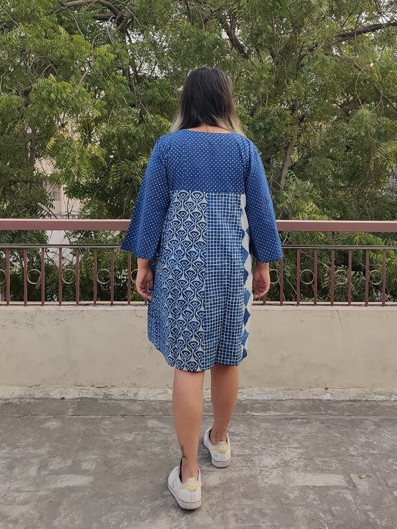 Riot of Colors : Indigo Edition Short Dress