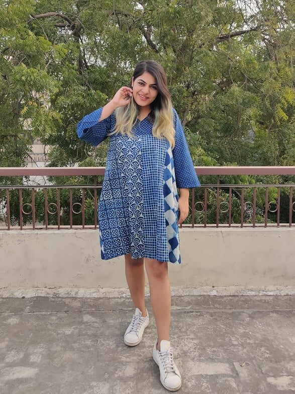Riot of Colors : Indigo Edition Short Dress