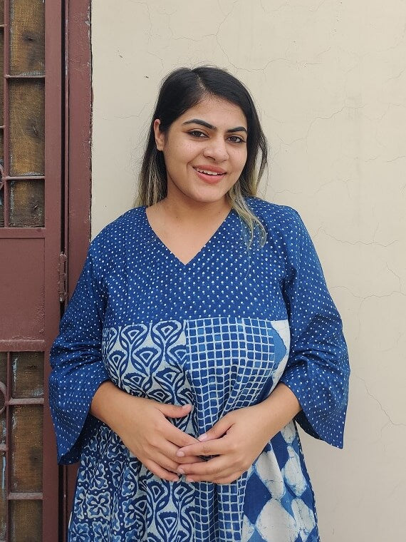Riot of Colors : Indigo Edition Short Dress