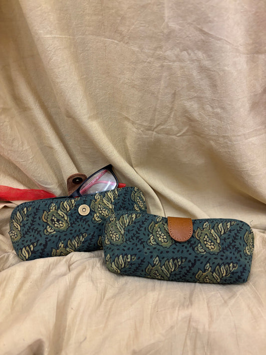 Green Shank Ajrakh Eyewear Case