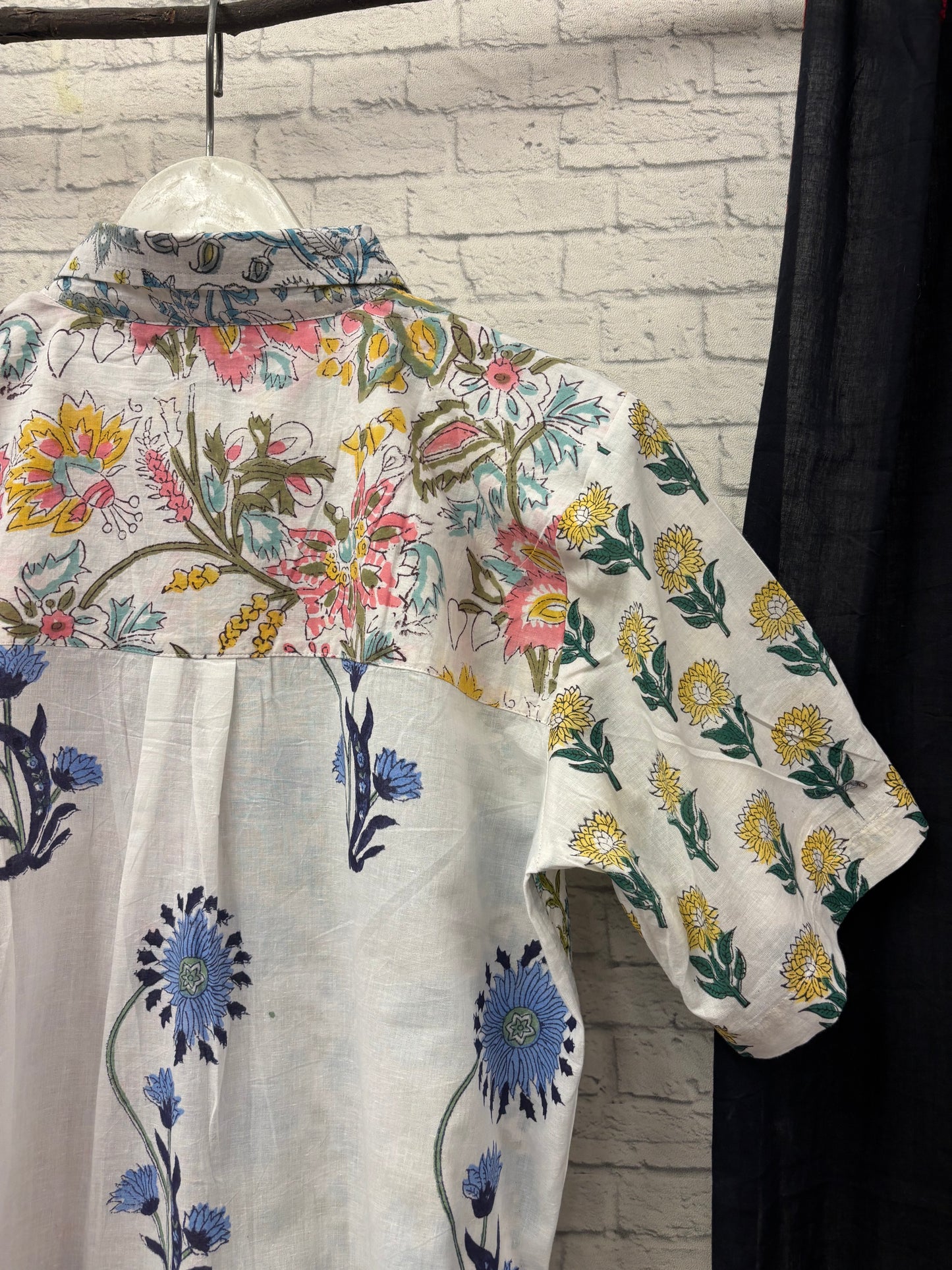 Riot of Colour White Patchwork Comfort Fit Shirt Second Edition