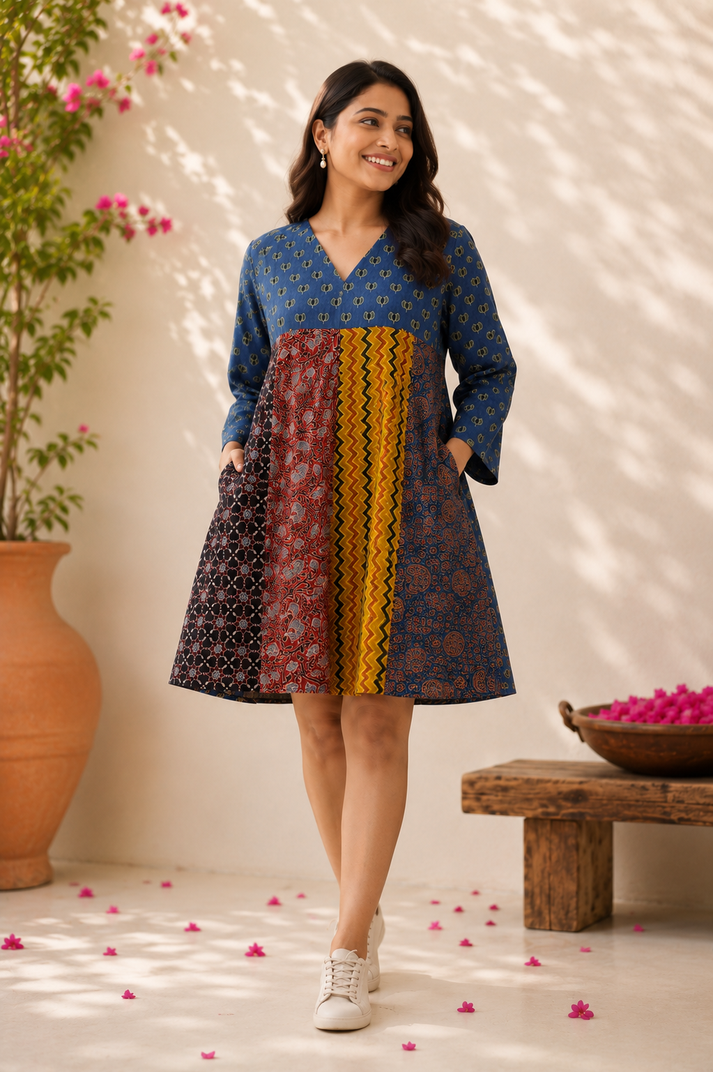 Riot of Colors : Ajrakh Fifth Edition Short Dress