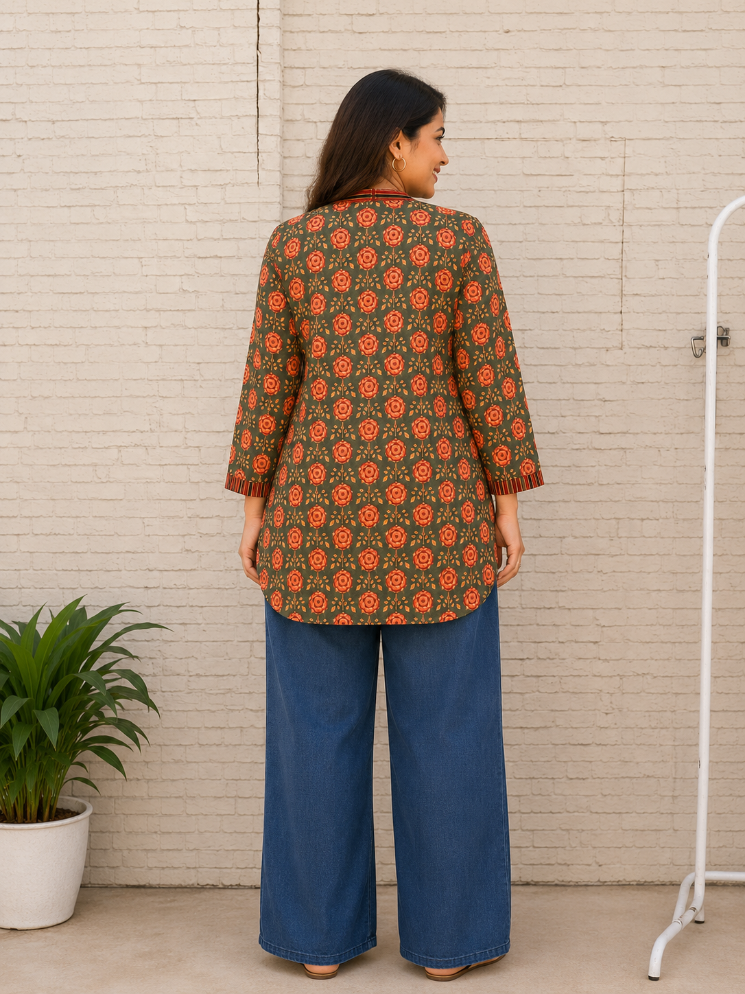 Kusum Cotton Hand Block Printed Short Kurti