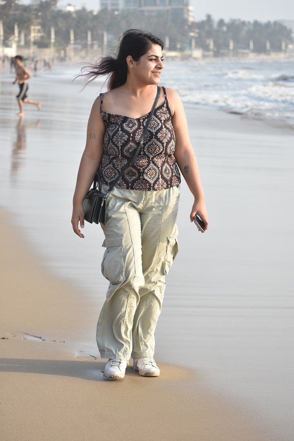 Hand Block Printed Spaghetti Strap Top