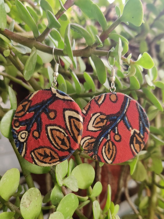 Kalamkari Round Earrings
