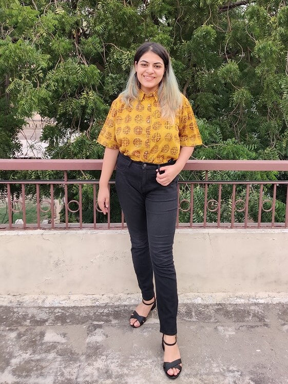 Surajmukhi Hand Block Printed Relaxed Fit Short Shirt