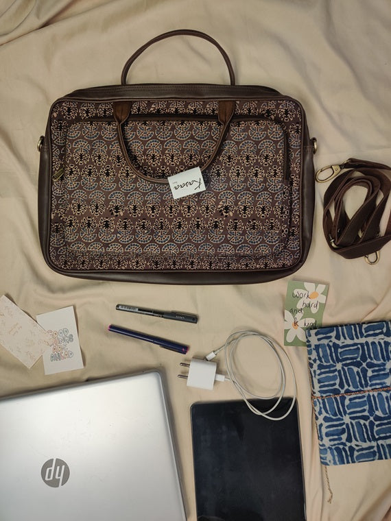 Kashish Ajrakh Laptop Bag
