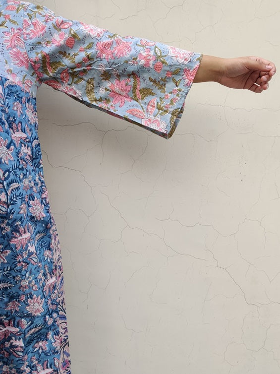 Riot of Colors : Hand Block Printed Knee Length Dress