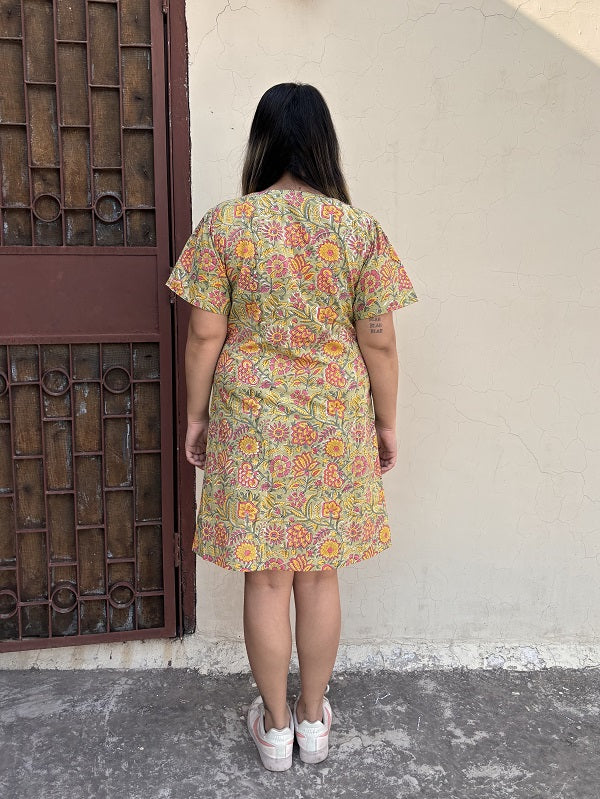 Inika Knee Length Shift Dress with Front Pockets