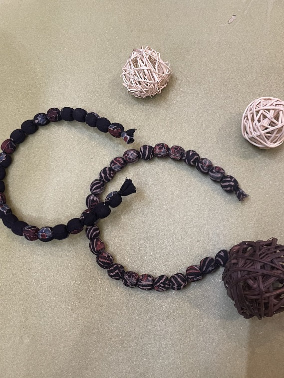 Fabric Beaded Hair Band