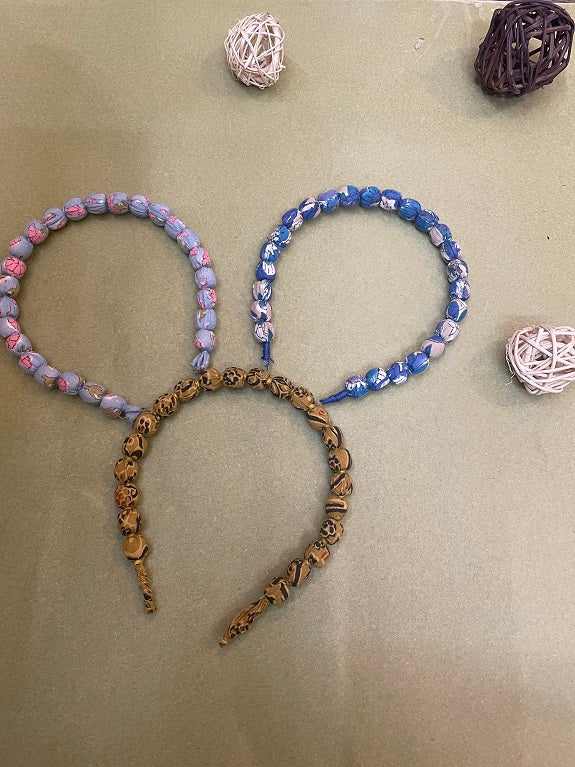Fabric Beaded Hair Band