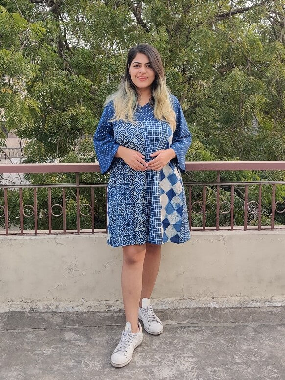 Riot of Colors : Indigo Edition Short Dress