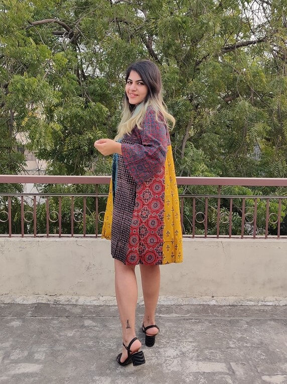 Riot of Colors : Ajrakh Third Edition Short Dress