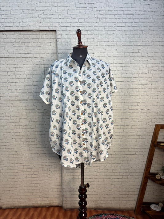 Blush Buti Cotton High Low Shirt Kaftan