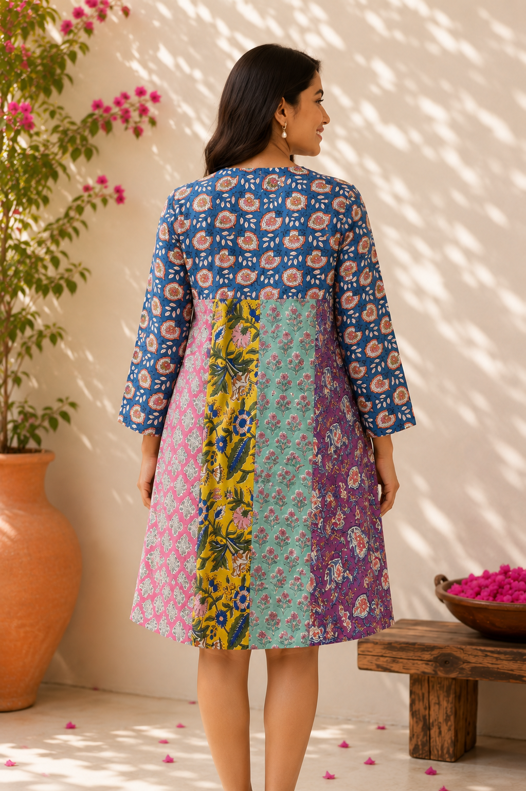 Riot of Colors : Hand Block Pinted Fourth Edition Short Dress