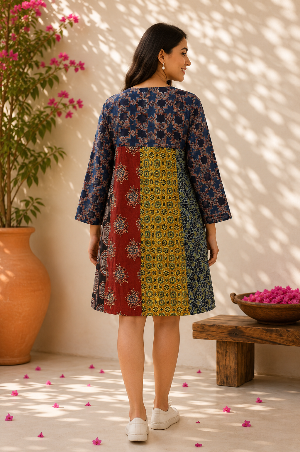 Riot of Colors : Ajrakh Sixth Edition Short Dress