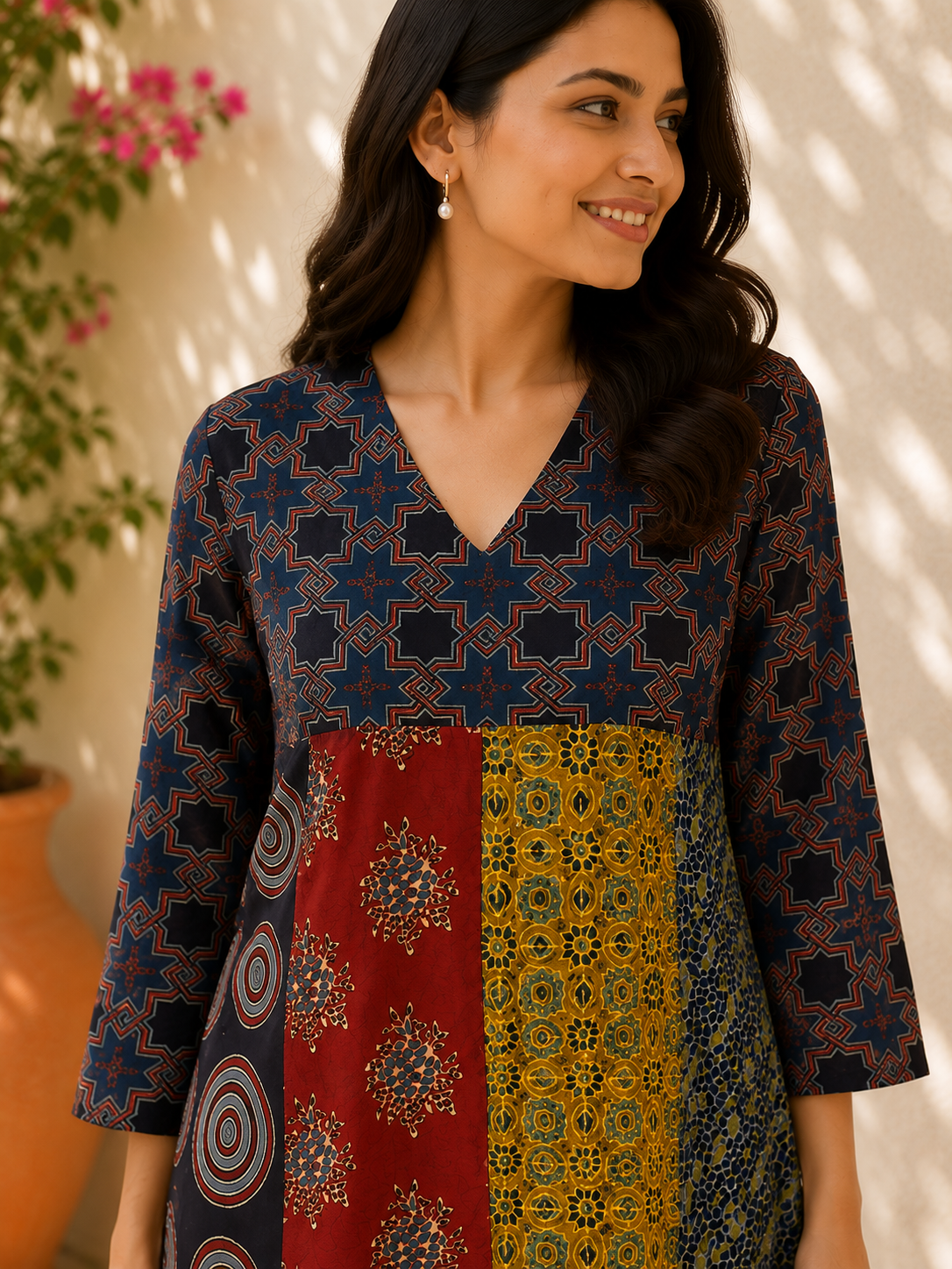 Riot of Colors : Ajrakh Sixth Edition Short Dress