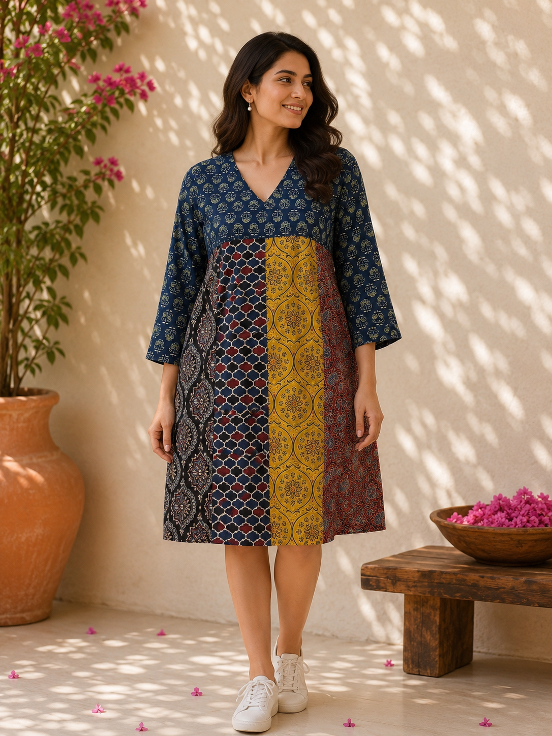 Riot of Colors : Ajrakh Seventh Edition Short Dress