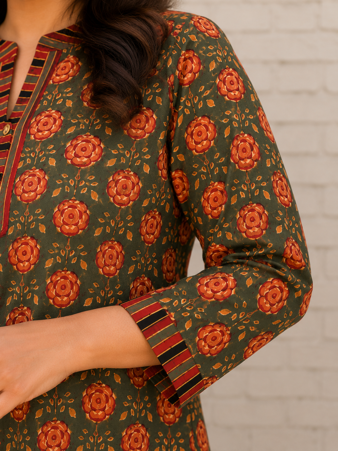 Kusum Cotton Hand Block Printed Short Kurti
