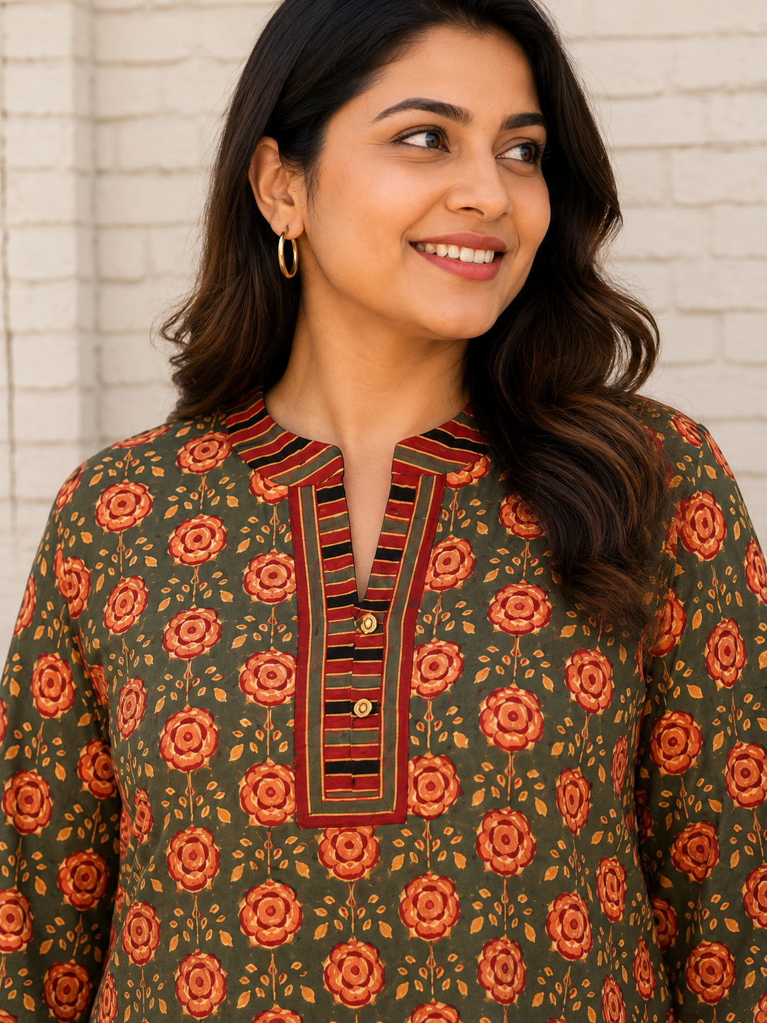 Kusum Cotton Hand Block Printed Short Kurti