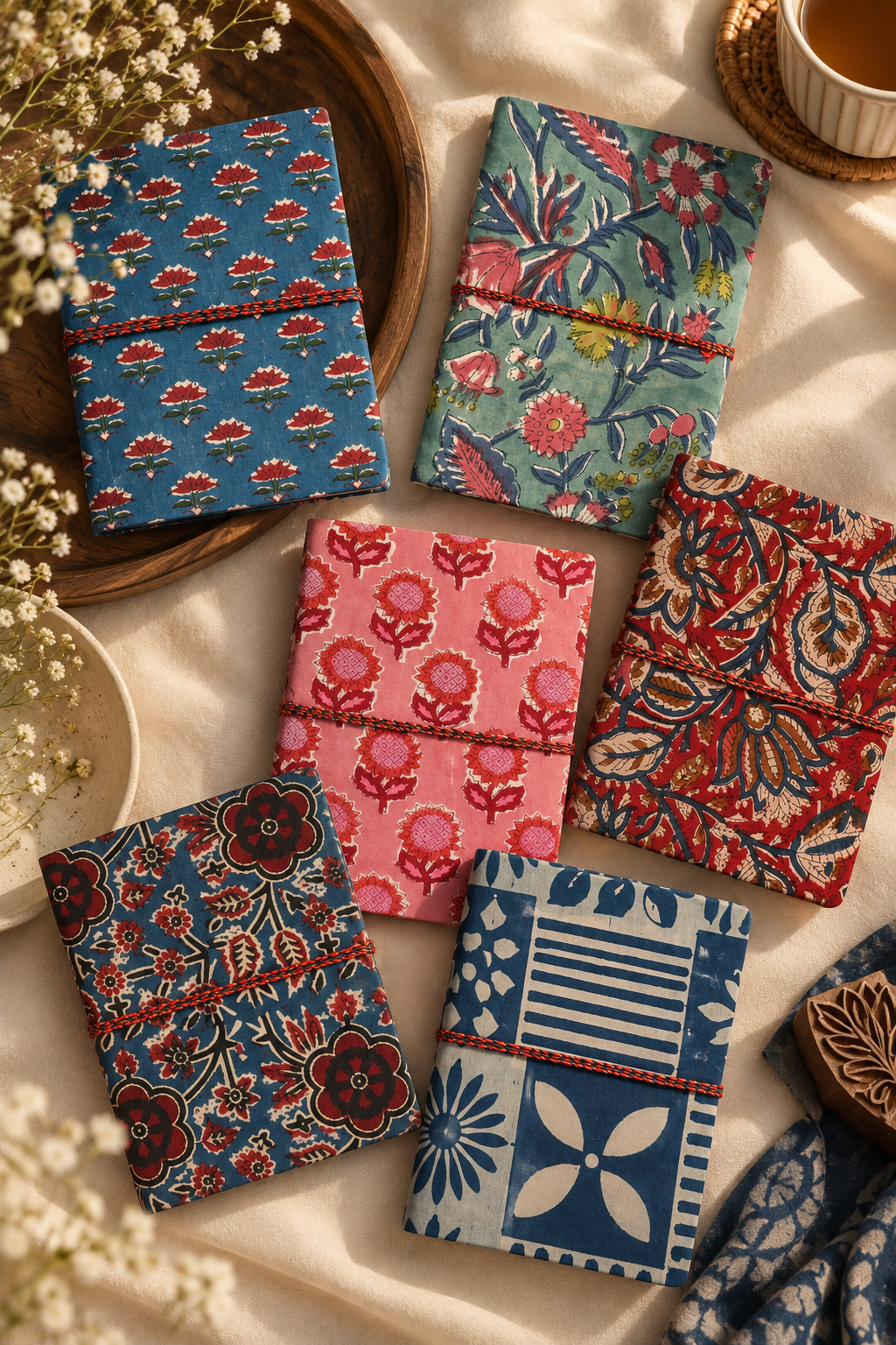 Zero Waste Handcrafted Handblock Printed Fabric Diary