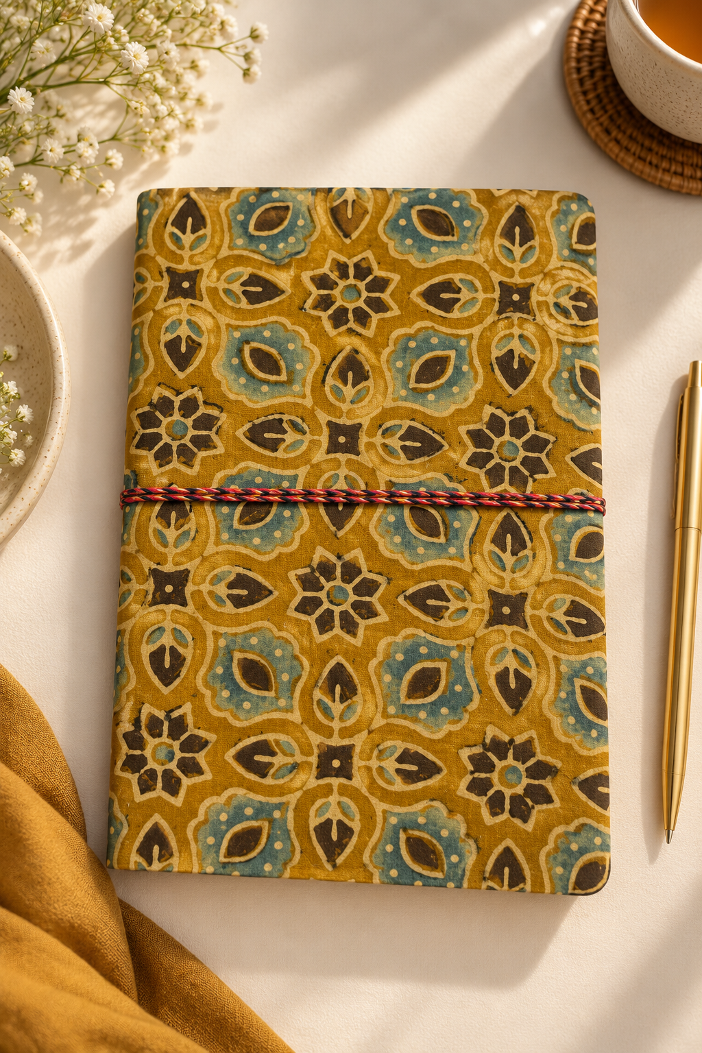 Zero Waste Handcrafted Handblock Printed Fabric Diary