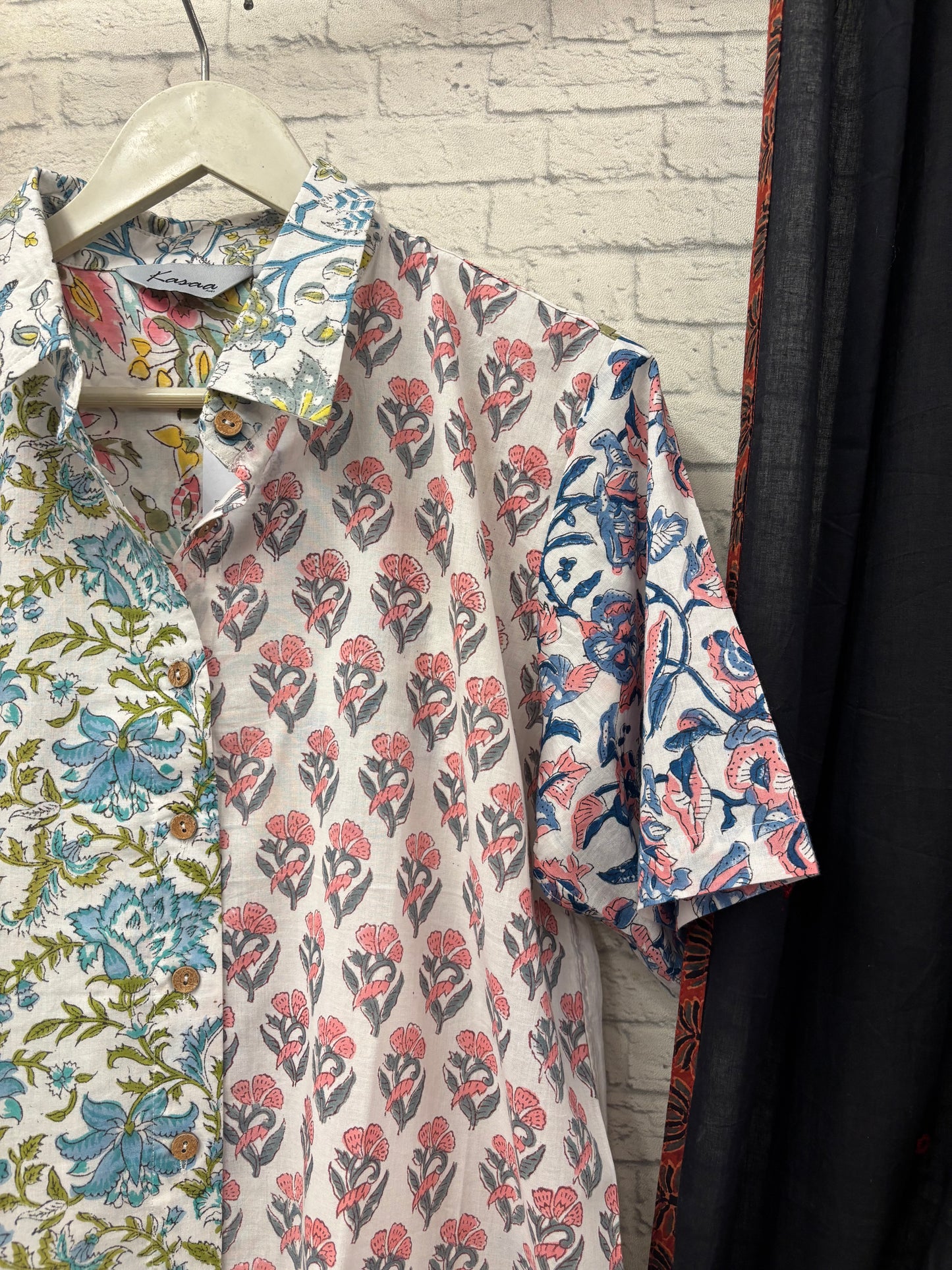 Riot of Colour White Patchwork Comfort Fit Shirt Second Edition