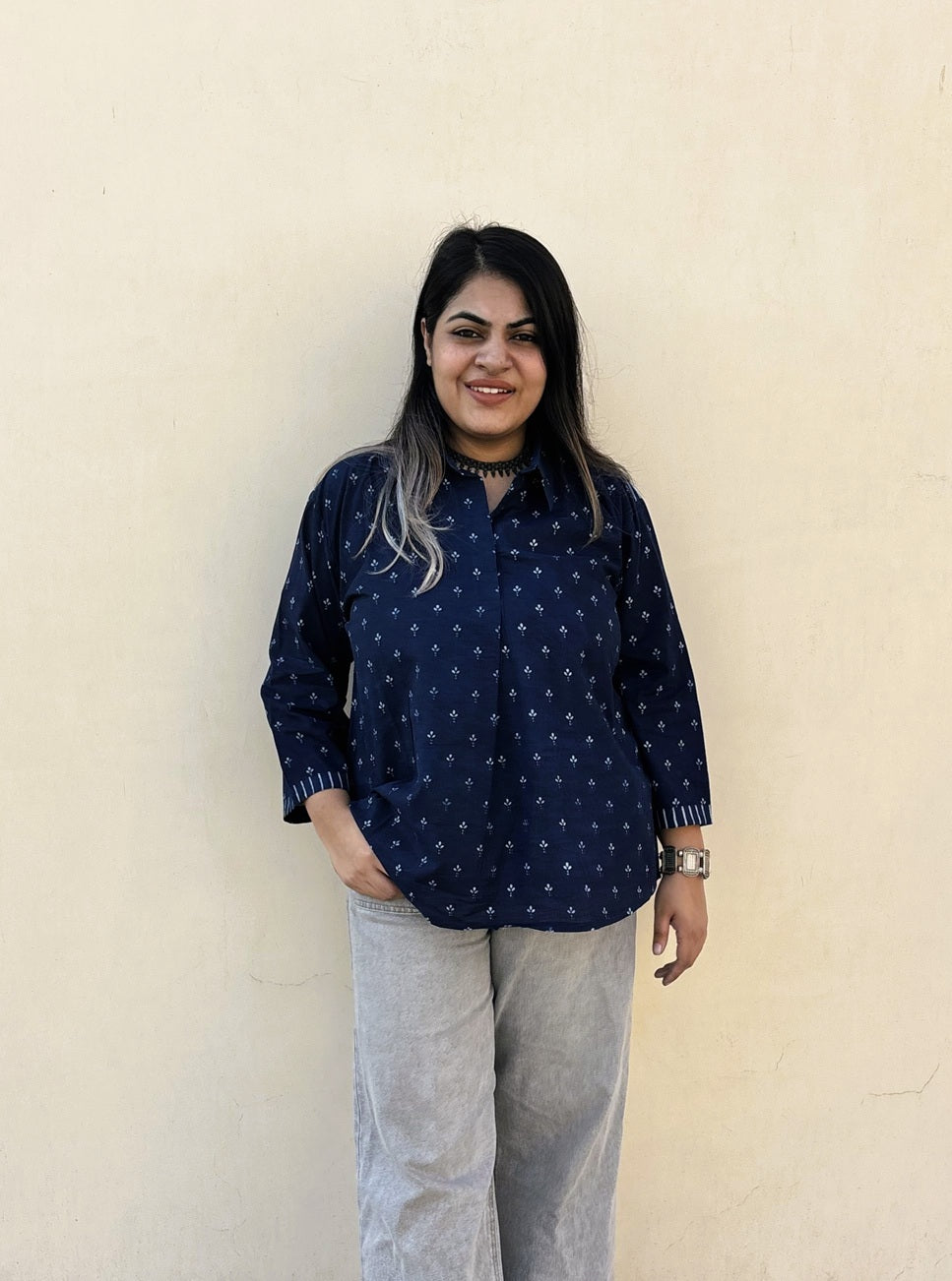 Neer A Line Relaxed Fit Top with Collar