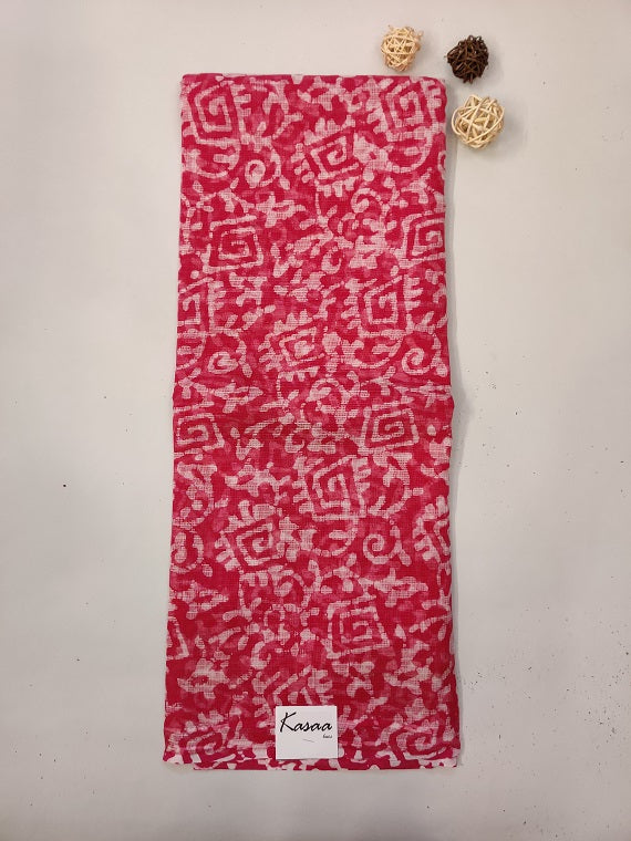 Pink Hand Block Printed Cotton Kota Suit Set