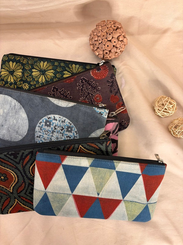 Hand Block Printed Fabric Pouch