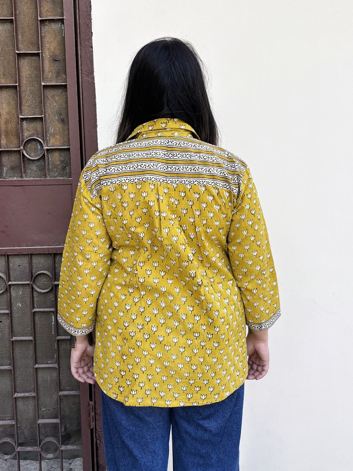 Reva A Line Relaxed Fit Top with Collar