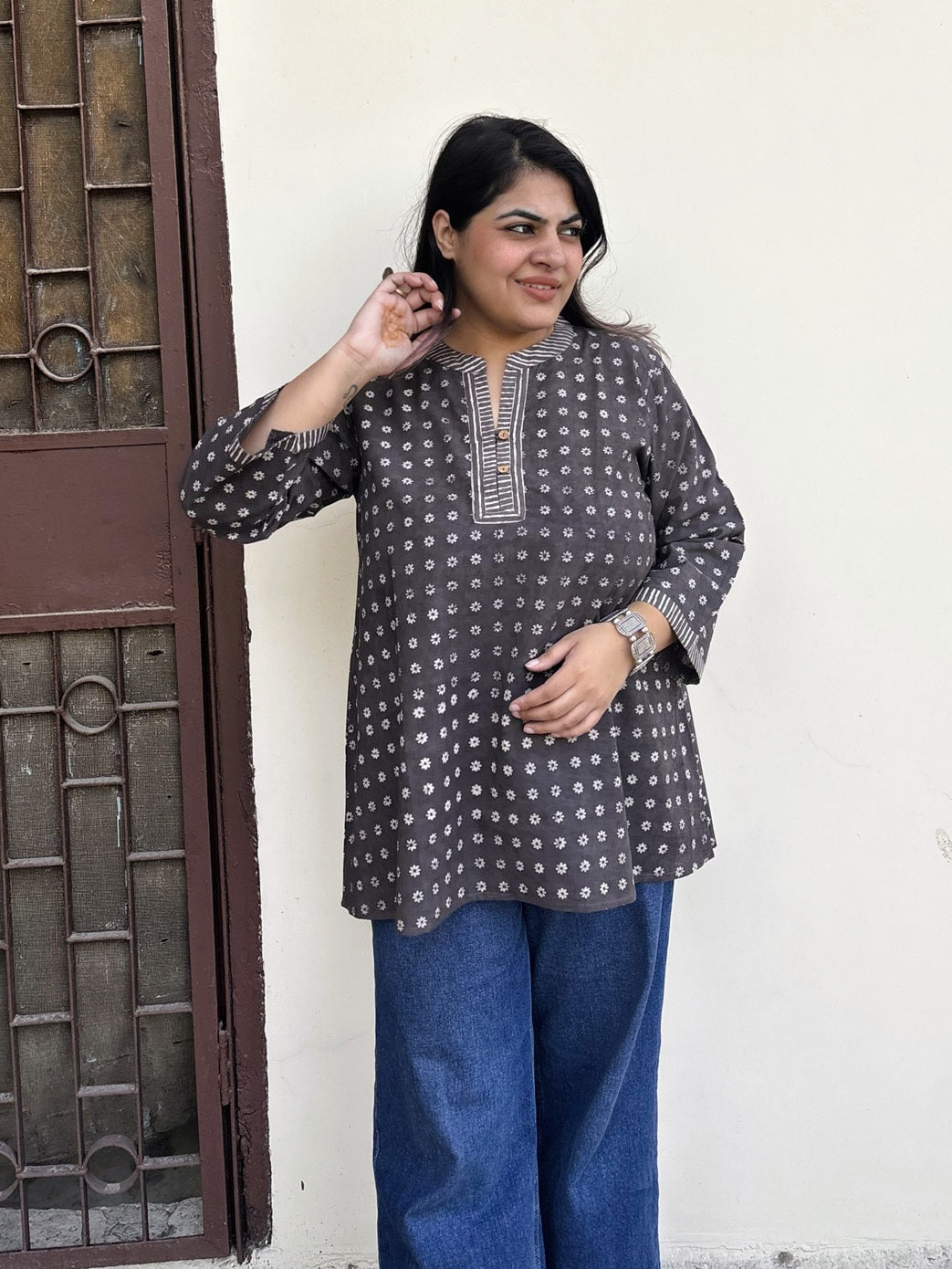 Bela Hand Block Printed Short Kurti