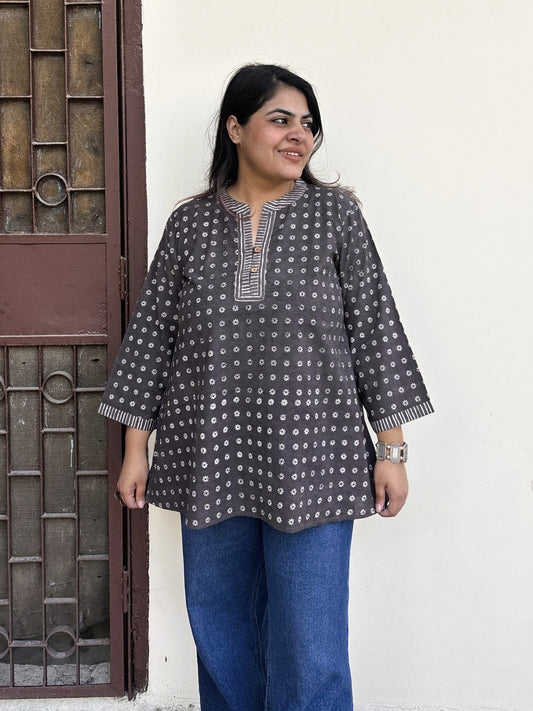 Bela Hand Block Printed Short Kurti