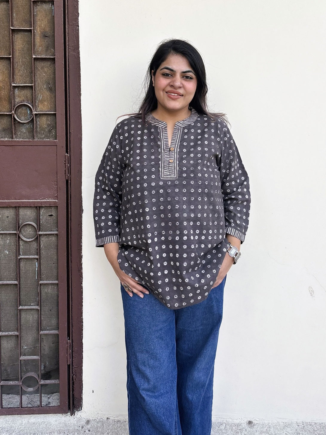 Bela Hand Block Printed Short Kurti