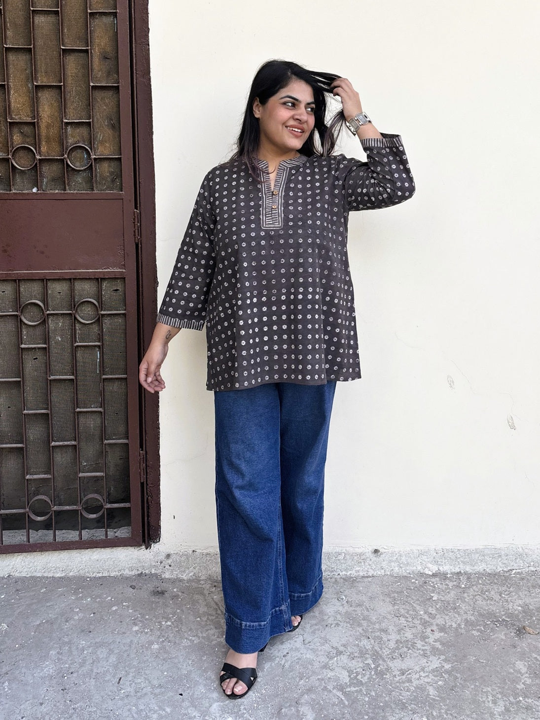 Bela Hand Block Printed Short Kurti