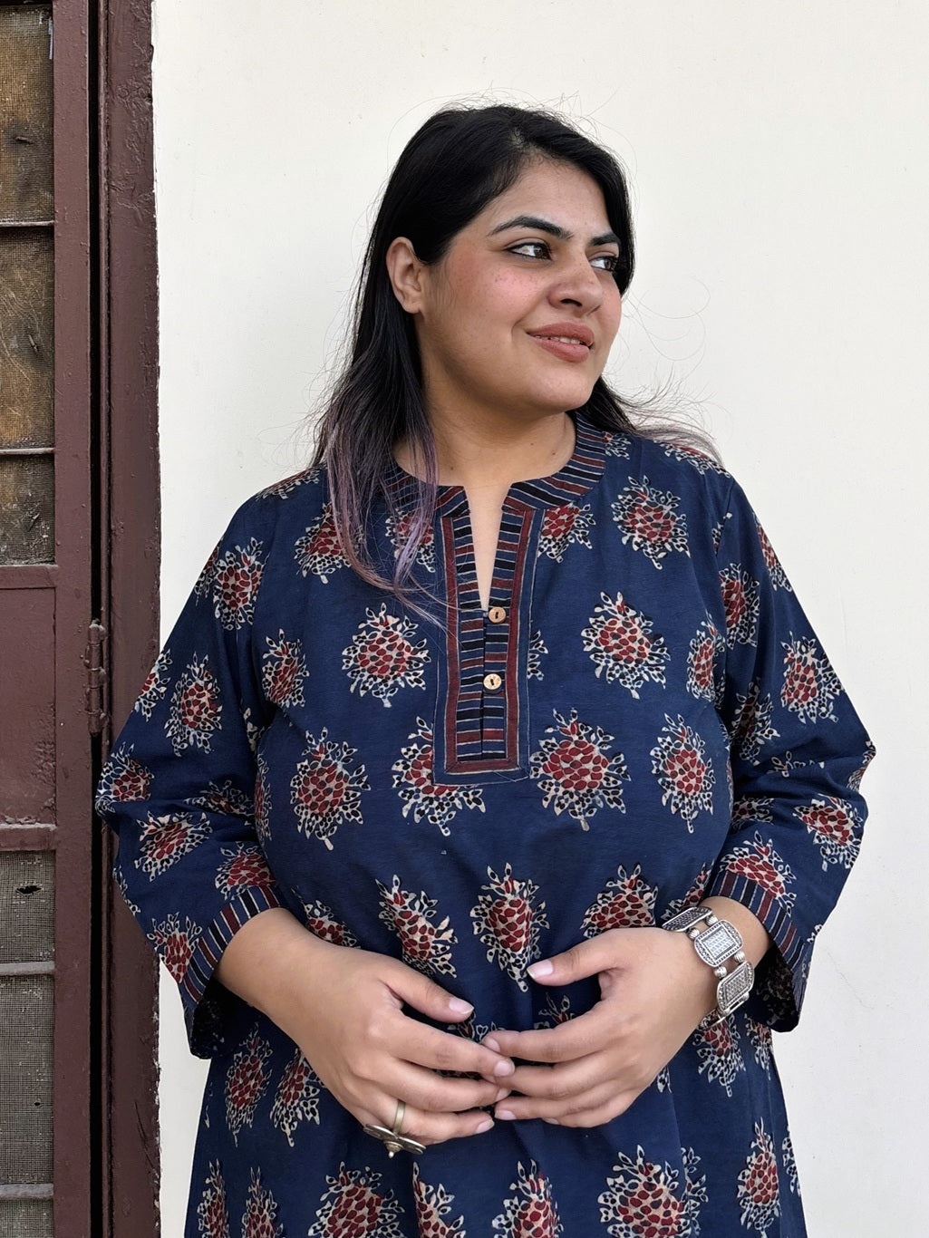 Falak Cotton Hand Block Printed Short Kurti