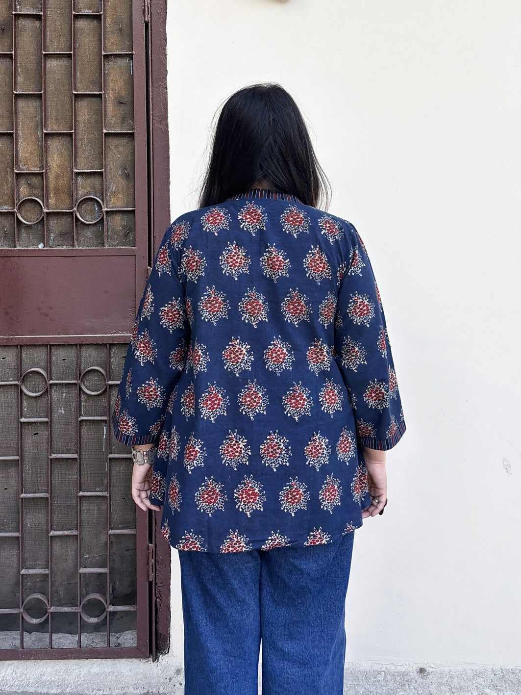 Falak Cotton Hand Block Printed Short Kurti