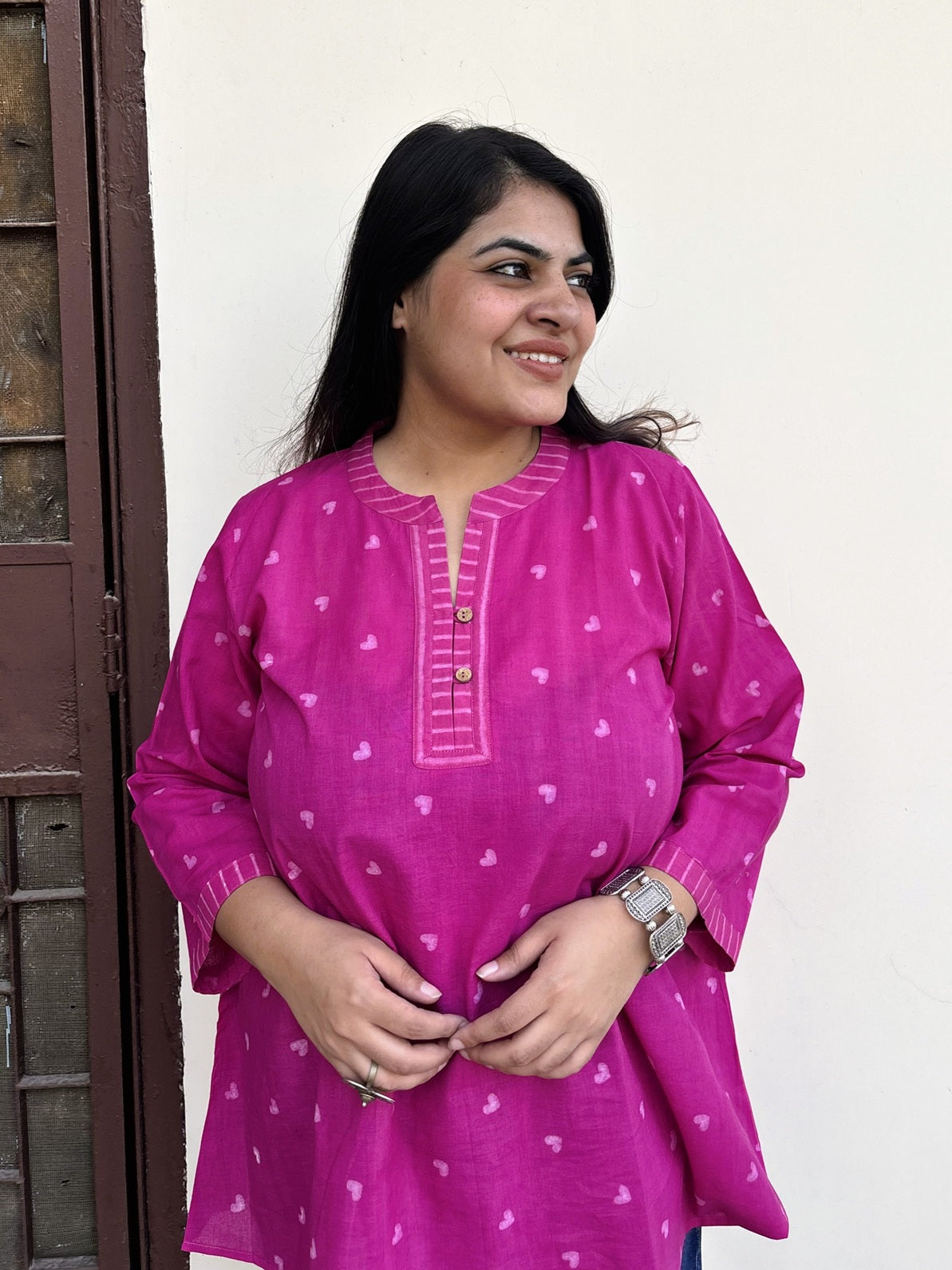 Dilsa Cotton Hand Block Printed Short Kurti