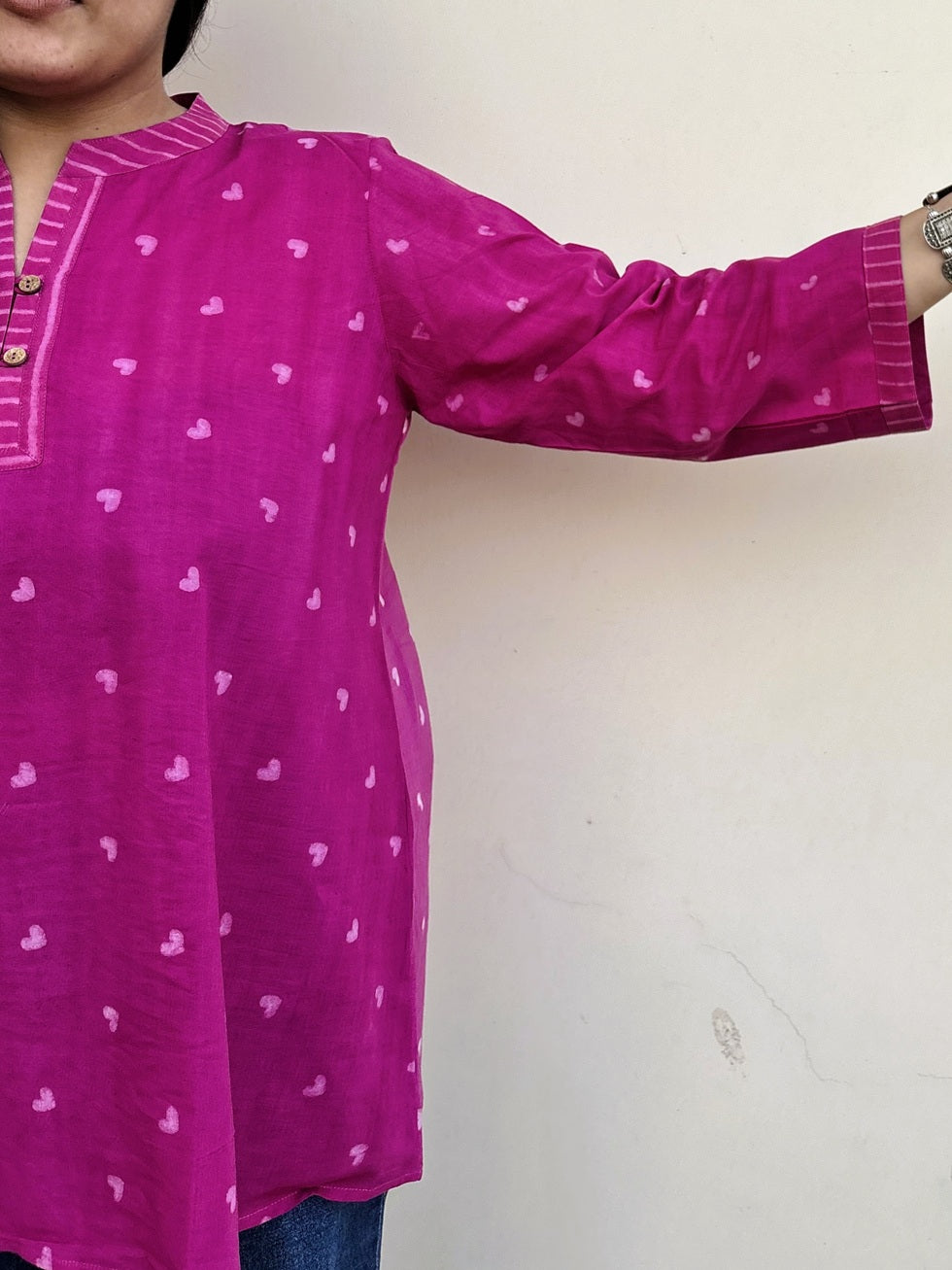 Dilsa Cotton Hand Block Printed Short Kurti