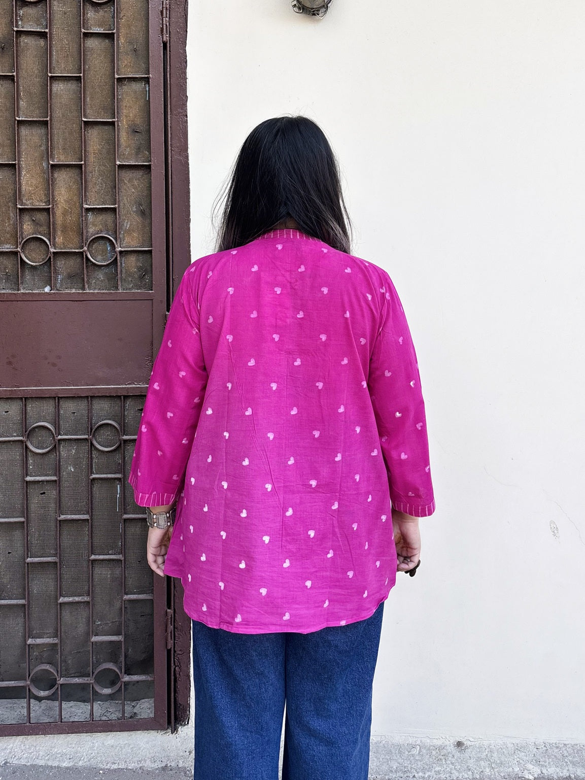 Dilsa Cotton Hand Block Printed Short Kurti