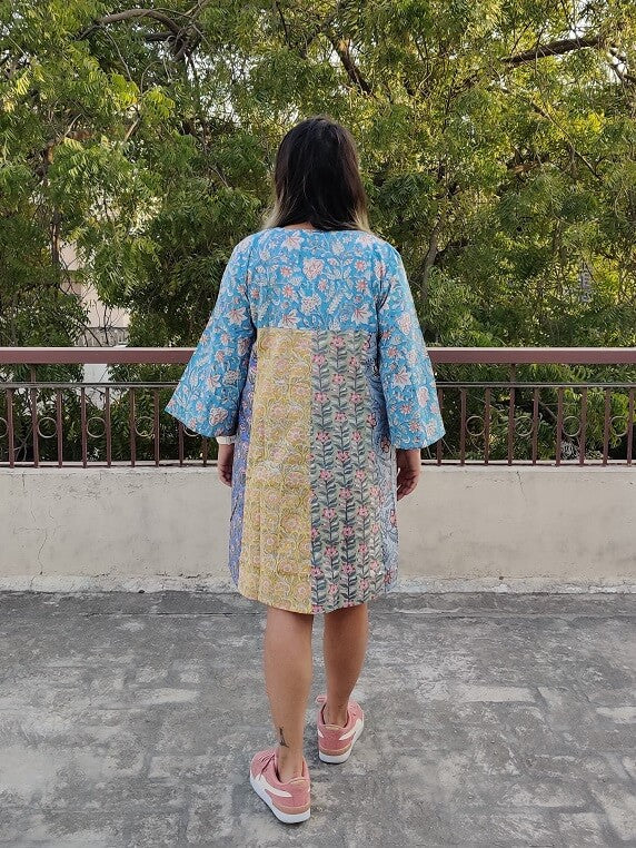 Riot of Colors : Hand Block Printed Second Edition Short Dress